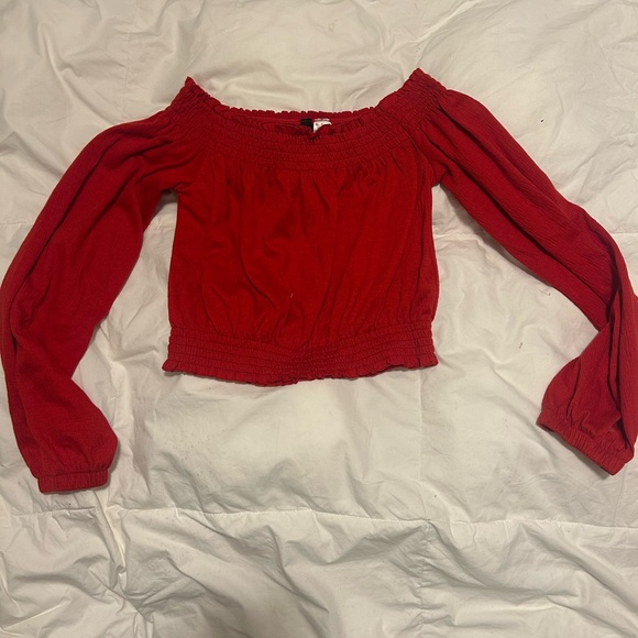 H&M Red Off-Shoulder Blouse - Picture 1 of 2